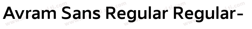 Avram Sans Regular Regular字体转换